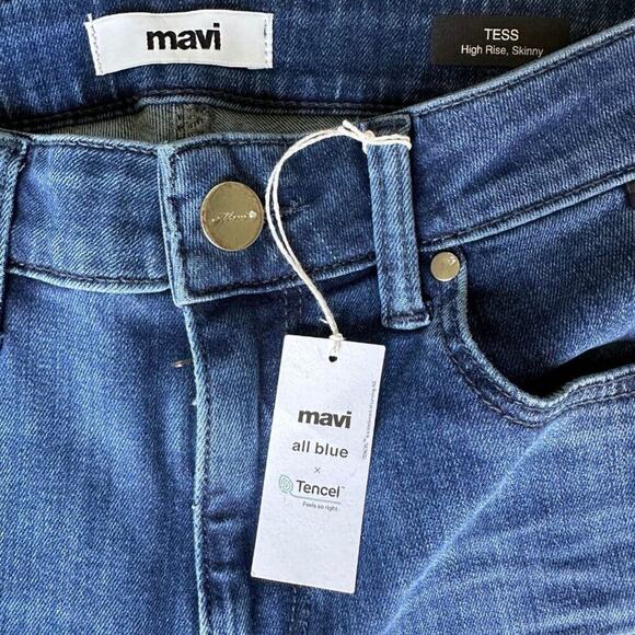 Mavi Tess Super Skinny Women's Jeans In Smoky Blue Stretch Size 27 - Picture 4 of 11